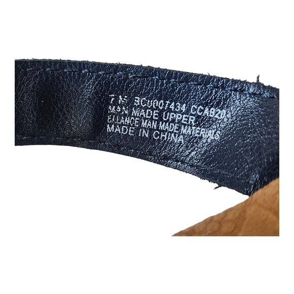 BOC BORN Women’s Size 7 M Navy Blue Slip On Sandals Thongs Flowers Comfort - Picture 3 of 9